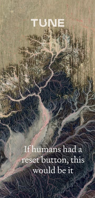 An abstract background with text that reads If humans had a reset button, this would be it.